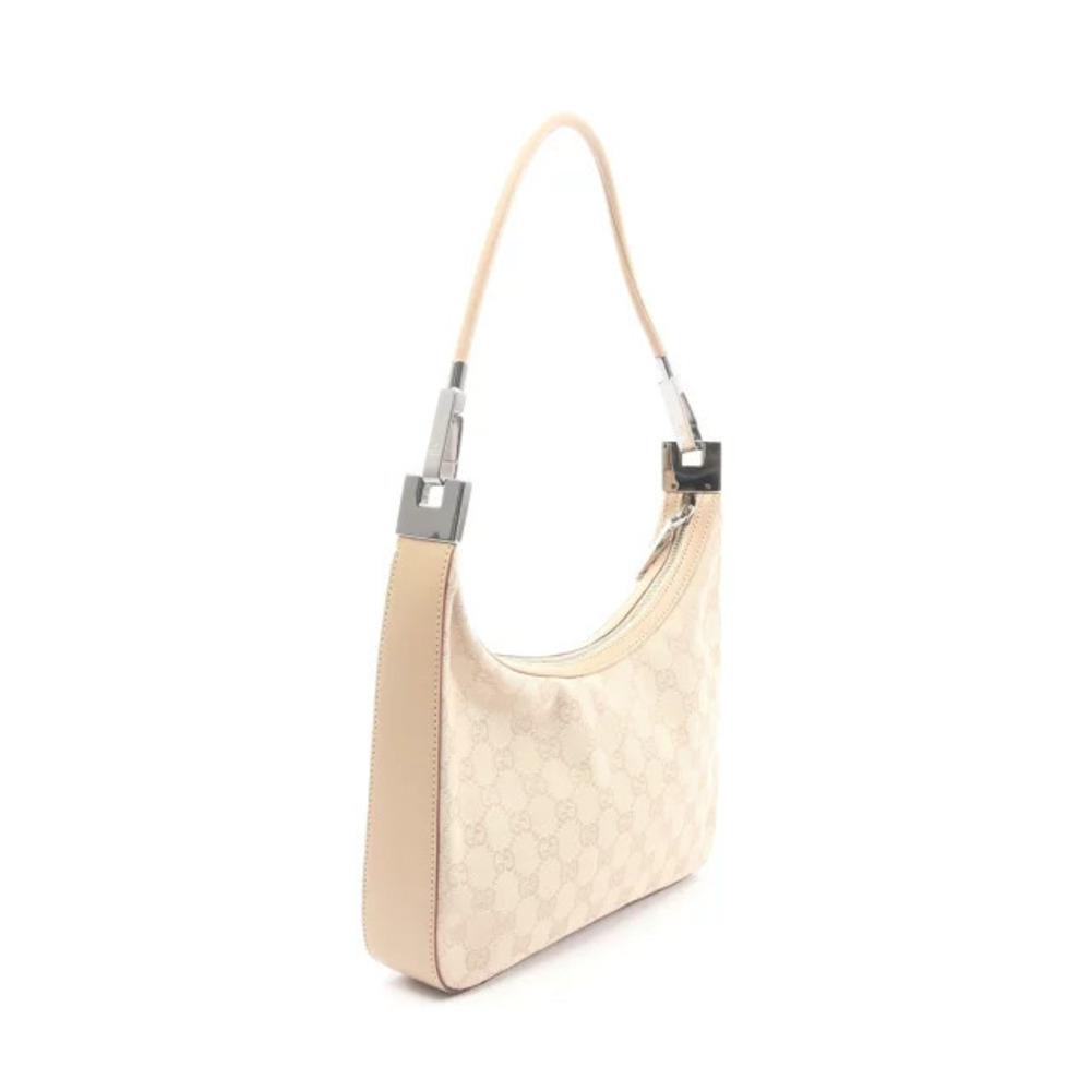 Gucci Leather GG Beige Bag Shoulder Cream Canvas Tan Cream